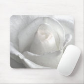 Tapis De Souris Rose blanche (Avec souris)
