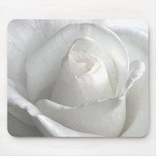 Tapis De Souris Rose blanche (Devant)