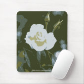 Tapis de souris Rose Blanche (Avec souris)