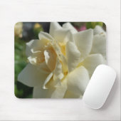 Tapis De Souris Rose blanche (Avec souris)