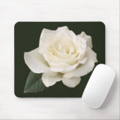 Tapis De Souris Rose blanche (Avec souris)