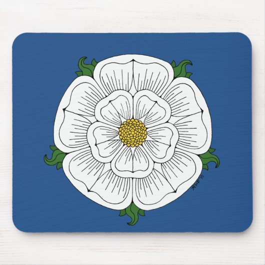 Tapis De Souris Rose blanche de York (Devant)