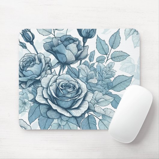 Tapis De Souris Rose bleu (Avec souris)