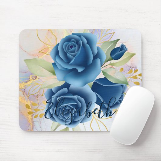 Tapis De Souris Rose bleu (Avec souris)