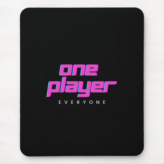 Tapis de souris Rose & Bleu One Player (Devant)
