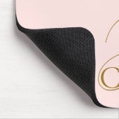 Tapis de souris rose blush en Serif script (Coin)