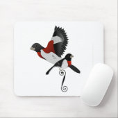 Tapis De Souris Rose Breasted Grosbeak (Avec souris)