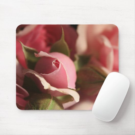 Tapis De Souris Rose Bud (Avec souris)