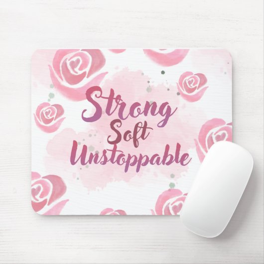 Tapis de souris rose clair féminin (Avec souris)