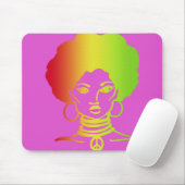 TAPIS DE SOURIS ROSE D'AFROLICOUS (Avec souris)