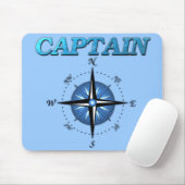 Tapis De Souris Rose de capitaine et de boussole (Avec souris)