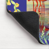 Tapis de souris rose de Flamants roses et de (Coin)