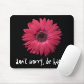 TAPIS DE SOURIS ROSE de Gerbera d'AMOUR (Avec souris)