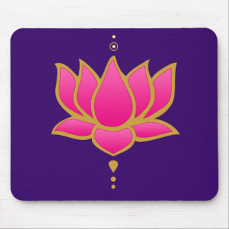 Tapis de souris rose de Lotus de henné