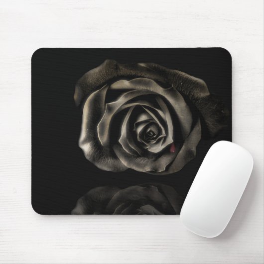 Tapis De Souris Rose de noir (Avec souris)