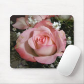 Tapis De Souris Rose de rose (Avec souris)