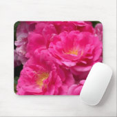 Tapis de souris rose de roses (Avec souris)