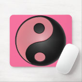 Tapis de souris rose de Yin Yang (Avec souris)