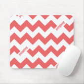 Tapis De Souris Rose de zigzag (Avec souris)