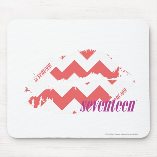 Tapis De Souris Rose de zigzag (Devant)