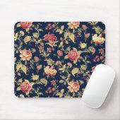 Tapis De Souris Rose élégant Mousepad floral de cru (Avec souris)
