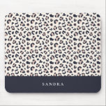 Tapis De Souris rose Empreinte de léopard<br><div class="desc">rose Empreinte de léopard | mousepad de marine.</div>