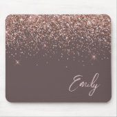 Tapis De Souris Rose en terre cuite or - Parties scintillant rose  (Devant)