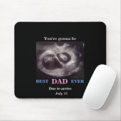 Tapis De Souris Rose et Bleu sur Black Ultrasound Twins Mousepad (Avec souris)