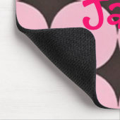 Tapis de souris rose et Brown customisé (Coin)