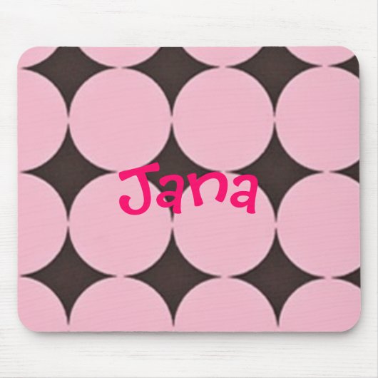 Tapis de souris rose et Brown customisé (Devant)