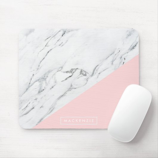 Tapis De Souris Rose et marbre (Avec souris)