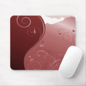 Tapis De Souris Rose et Mousepad floral rouge (Avec souris)