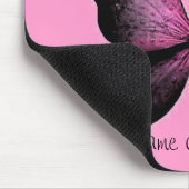 Tapis de souris rose et noir de papillon (Coin)