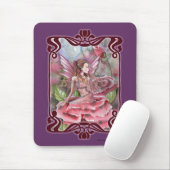 Tapis de souris Rose Fairy Fancy par Molly Harriso (Avec souris)