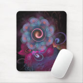 Tapis De Souris "Rose Fleur clair 2, en bleu", mousepad (Avec souris)