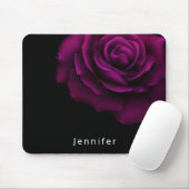 Tapis De Souris Rose Fleur Pourpre Gothique (Avec souris)