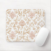 Tapis De Souris Rose Floral Blush (Avec souris)