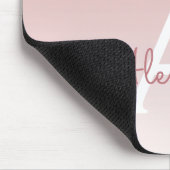 Tapis De Souris Rose Gold Drives Parties scintillant rose Monogram (Coin)
