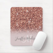 Tapis De Souris Rose Gold Glitter Drips (Avec souris)