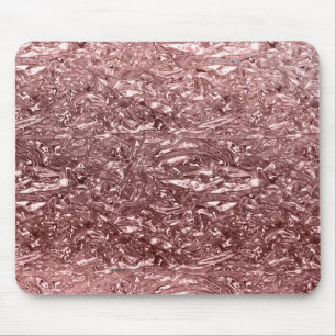 Tapis De Souris Rose Gold Liquide Chrome Métallisé Chic Glam