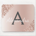 Tapis De Souris Rose Gold - Pink Sparkle Parties scintillant Nom d<br><div class="desc">Blush Pink - Rose Gold Faux Étincelle et Parties scintillant Metallic Foil Monogramme Nom et le pavé initial Monogram Mouse. Ce luxueux Mousepad chic et monogrammed est parfait pour la maison ou le bureau et serait un cadeau parfait pour un étudiant ou un collègue. Veuillez contacter le concepteur pour les...</div>