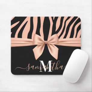 Tapis De Souris Rose Gold Zebra Print