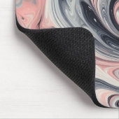 Tapis De Souris Rose, Gris, Blanc, Souris En Marbre Liquide Pad (Coin)