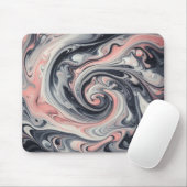Tapis De Souris Rose, Gris, Blanc, Souris En Marbre Liquide Pad (Avec souris)