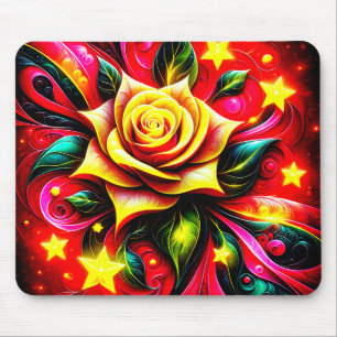 Tapis De Souris Rose jaune