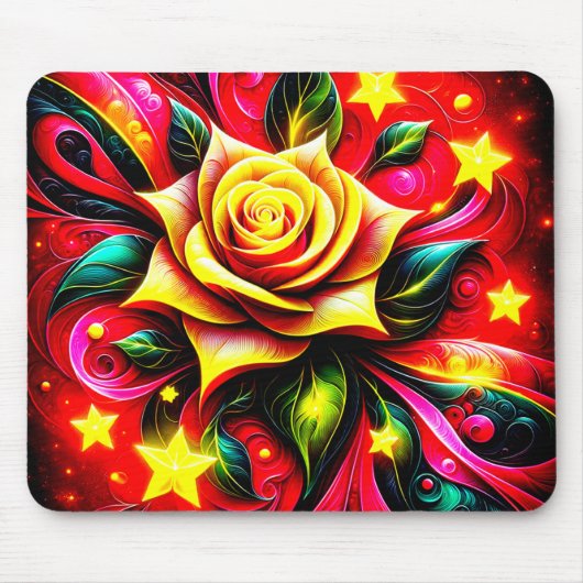 Tapis De Souris Rose jaune (Devant)