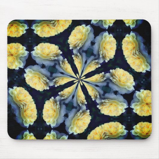 Tapis De Souris Rose jaune Art Abstrait (Devant)
