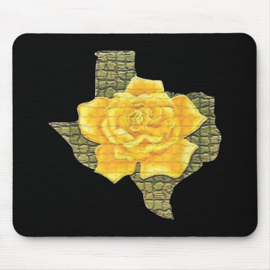 Tapis De Souris Rose Jaune Du Texas Motif Flower (Devant)