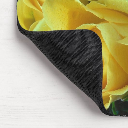 Tapis De Souris Rose jaune Mousepad (Coin)