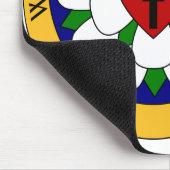 Tapis De Souris Rose Luther Blanc Et Vert (Coin)